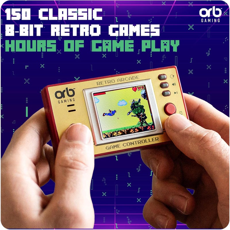 Thumbs Up Mini Retro Games Console, 150 in-Built Games, 8-Bit Retro Gaming Handheld Console, 1.8” Full Colour LCD Screen Pocket Console, Immersive Sound Games Console - ThumbsUp! - Image 2